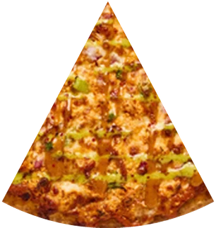 A slice of Tikka pizza